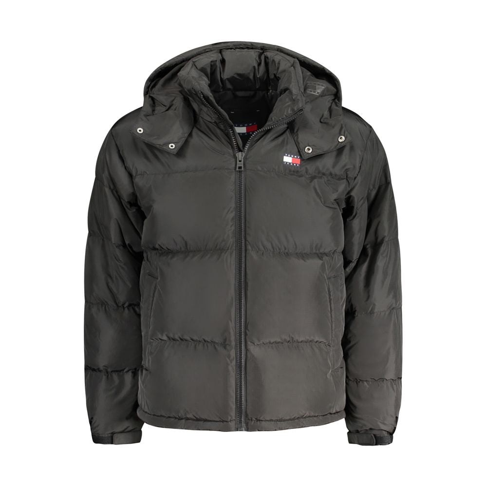 Black Recycled Polyester Men Jacket