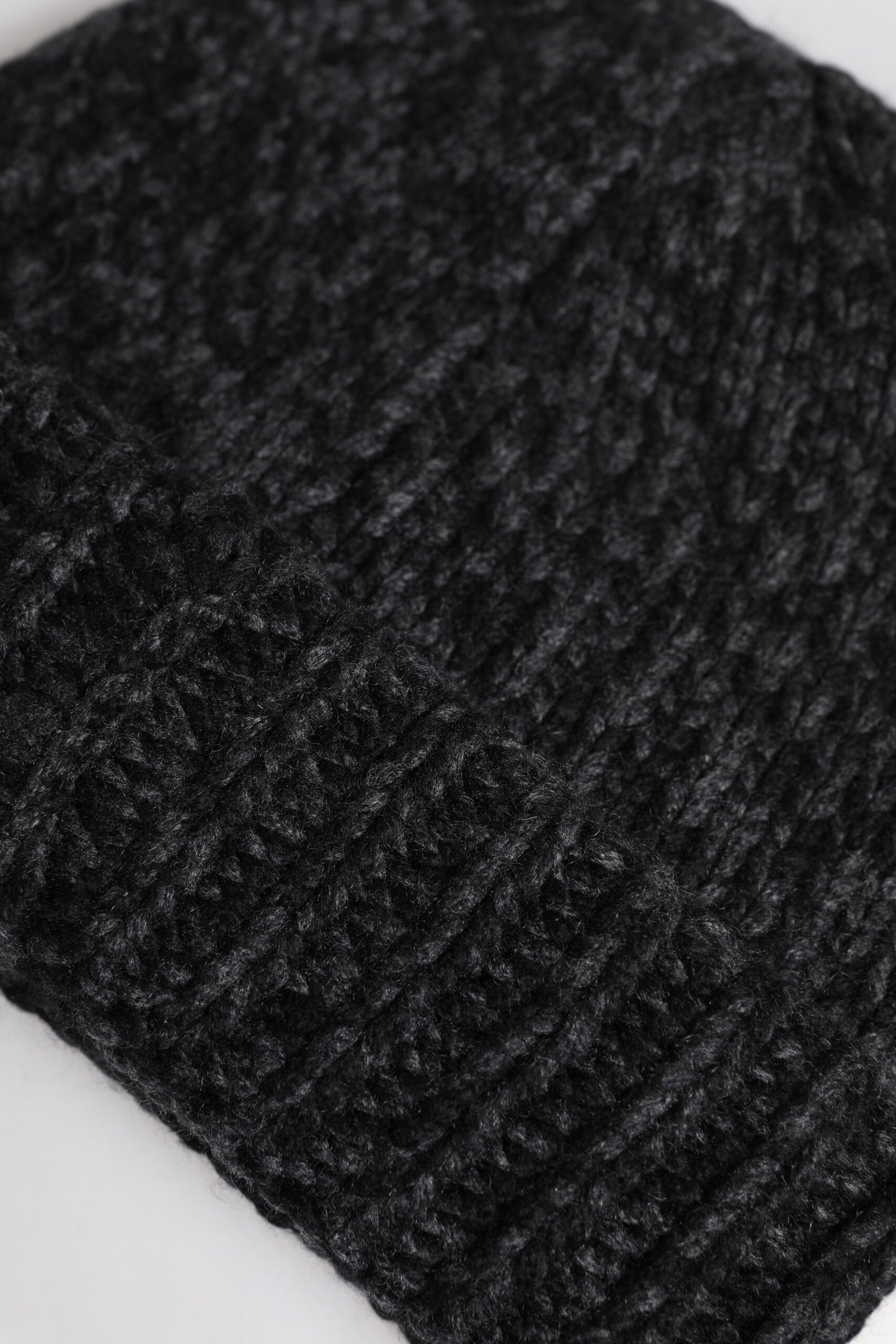 Gray Cashmere Knitted Winter Beanie Hat