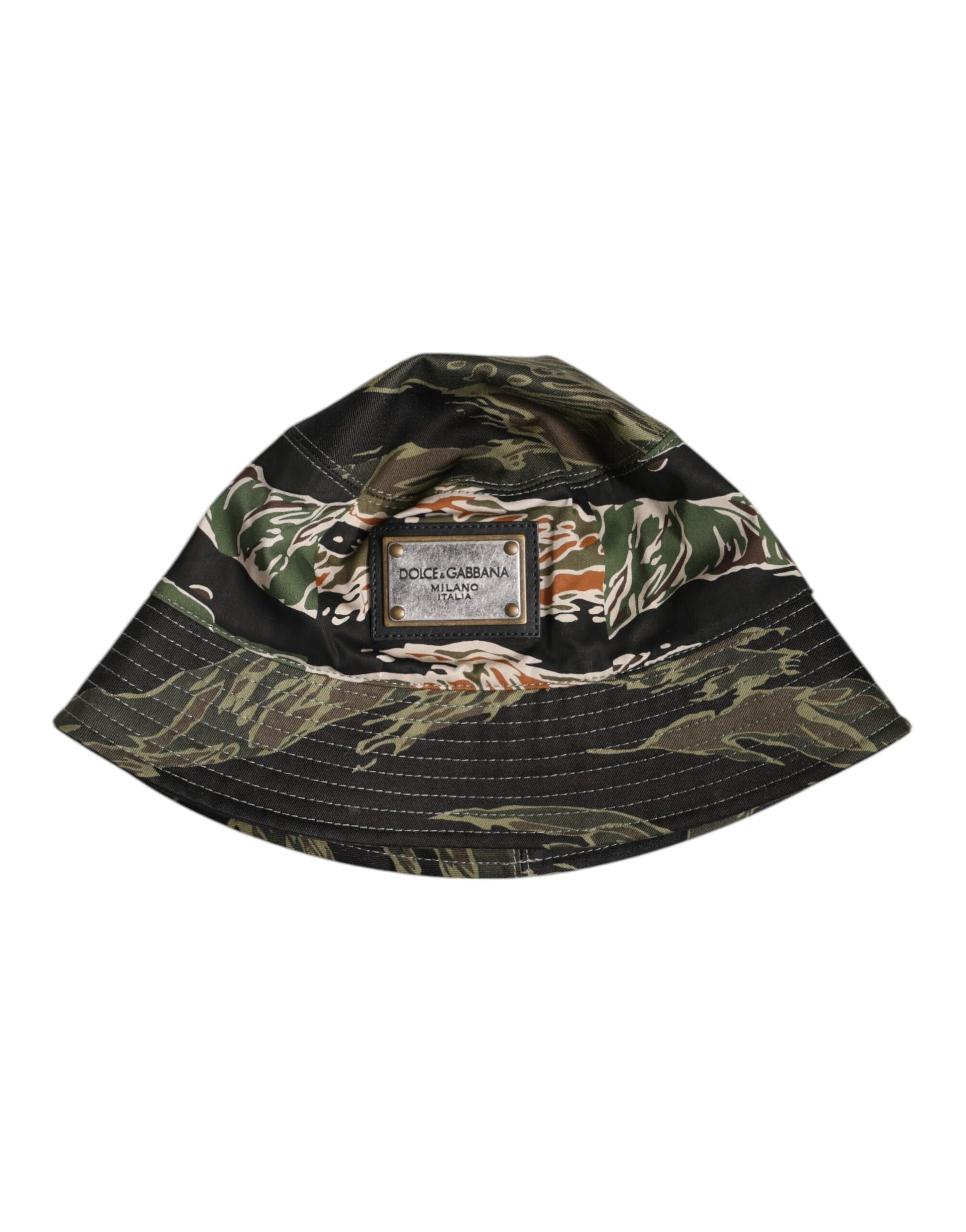 Multicolor DG Plaque Wide Brim Bucket Hat