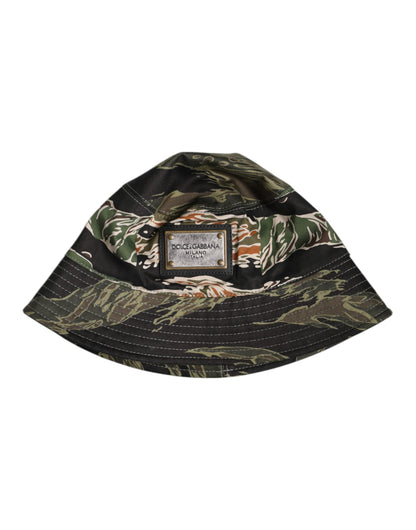 Multicolor DG Plaque Wide Brim Bucket Hat