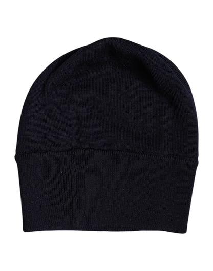 Black Wool #DGLovesLondon Winter Beanie Hat