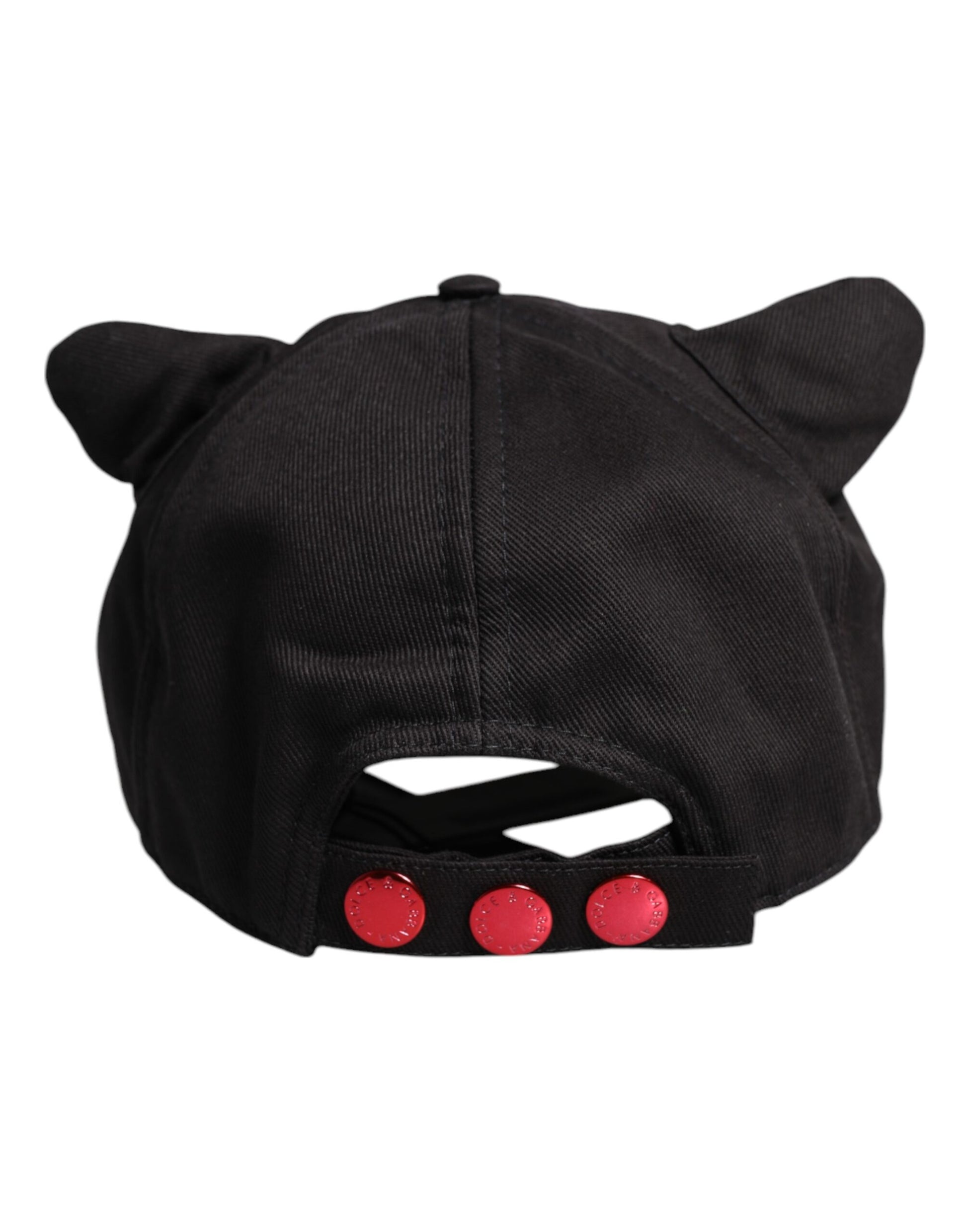 Black Cotton Logo Patch 6 Panels Baseball Cap