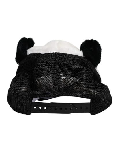 Black White Panda Fur Women Baseball Cap