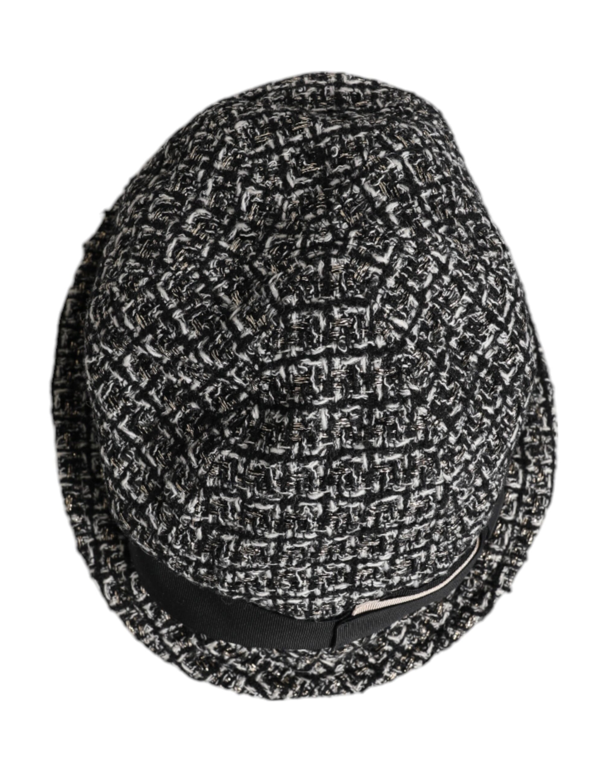 Black Cotton Blend Bucket Hat