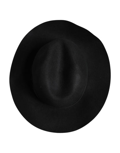 Black Wide Brim Trilby Fedora Hat