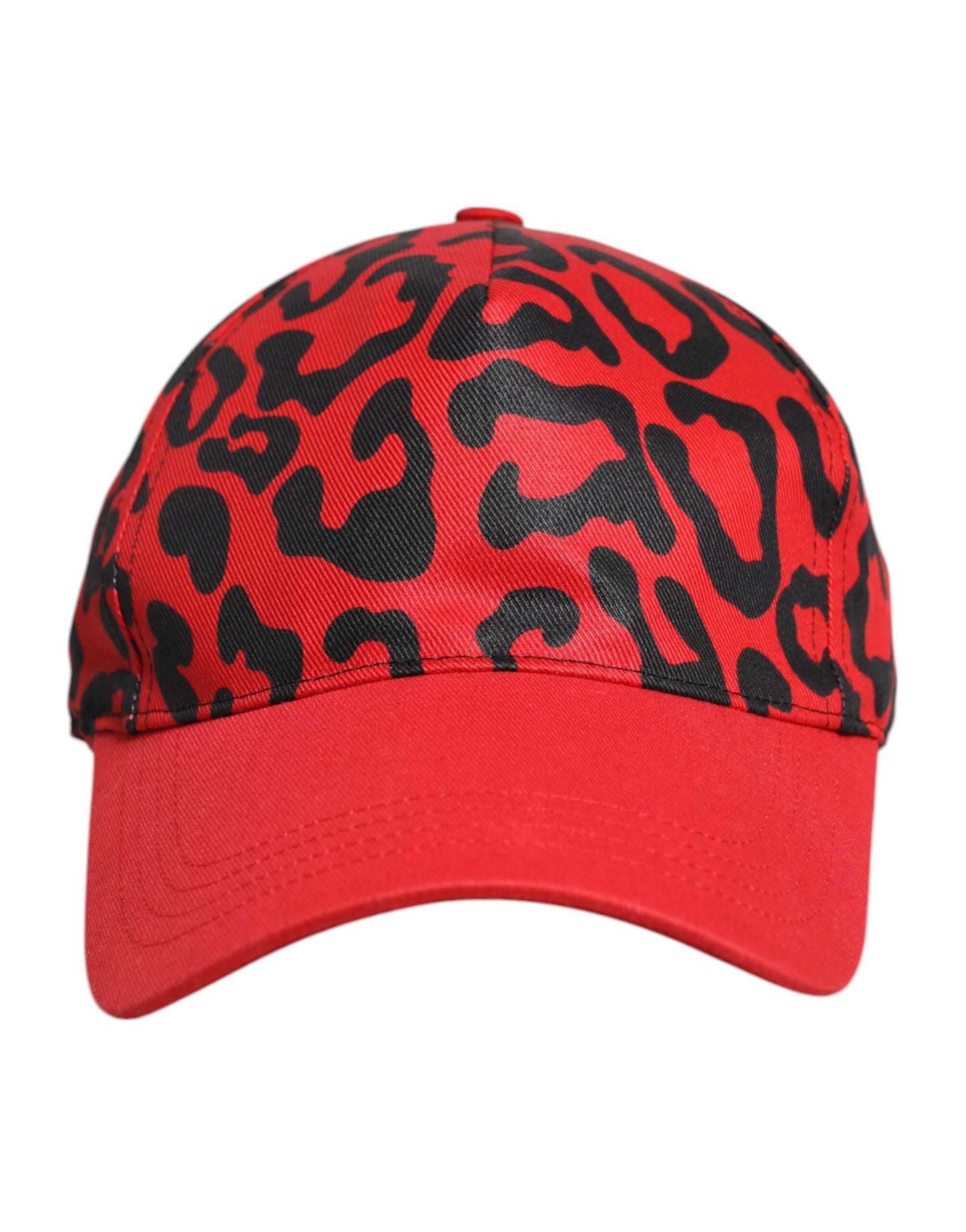 Red Cotton 6 Panels Women Baseball Cap