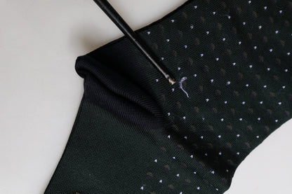 Black Polka Dots Cotton Mid Calf Socks