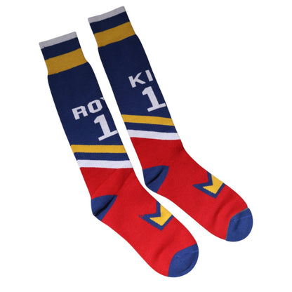 Multicolor Cotton Stretch Over Calf Socks