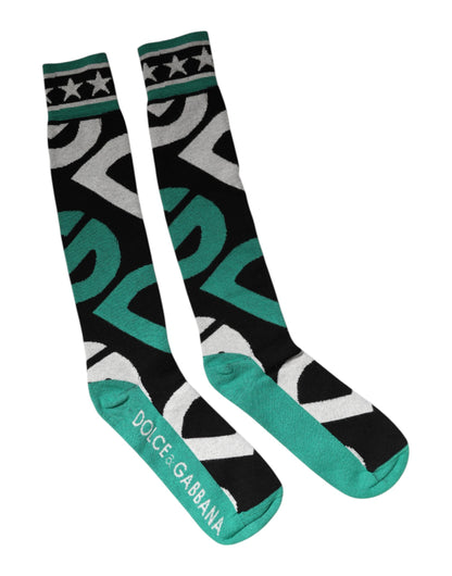 Multicolor Cotton Stretch Over Calf Socks