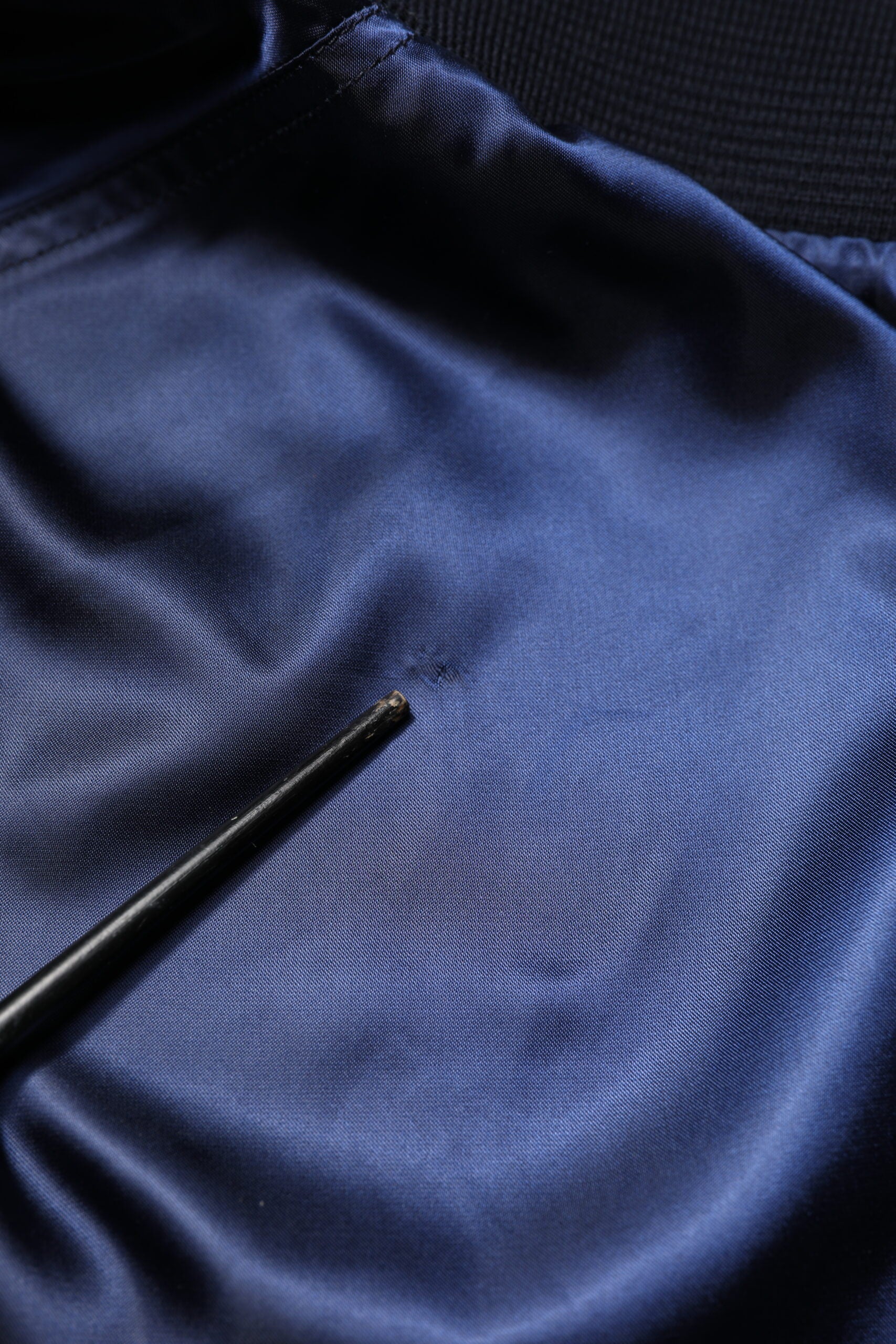 Blue Nylon DG Crown Full Zip Bomber Jacket