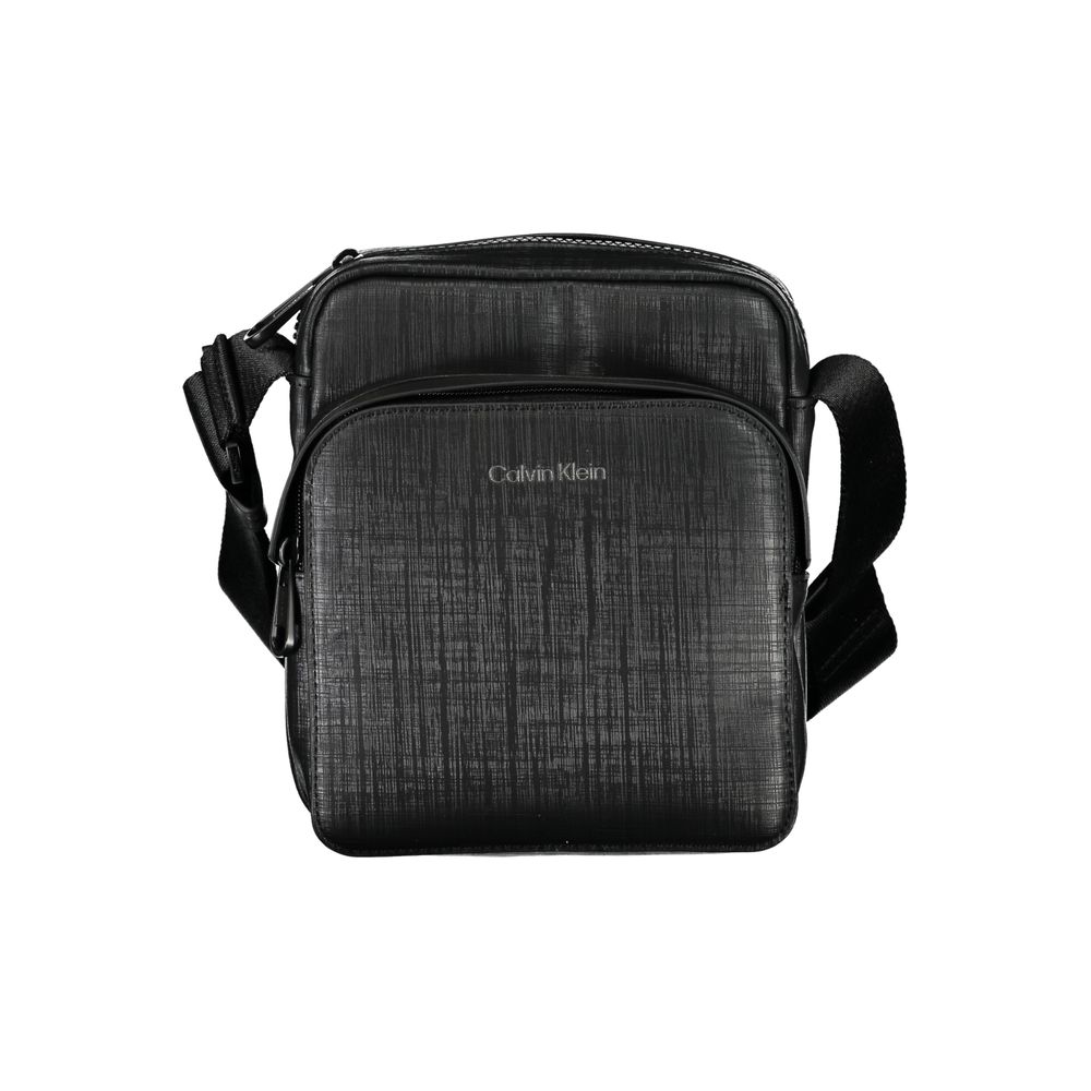 Black Polyester Shoulder Bag
