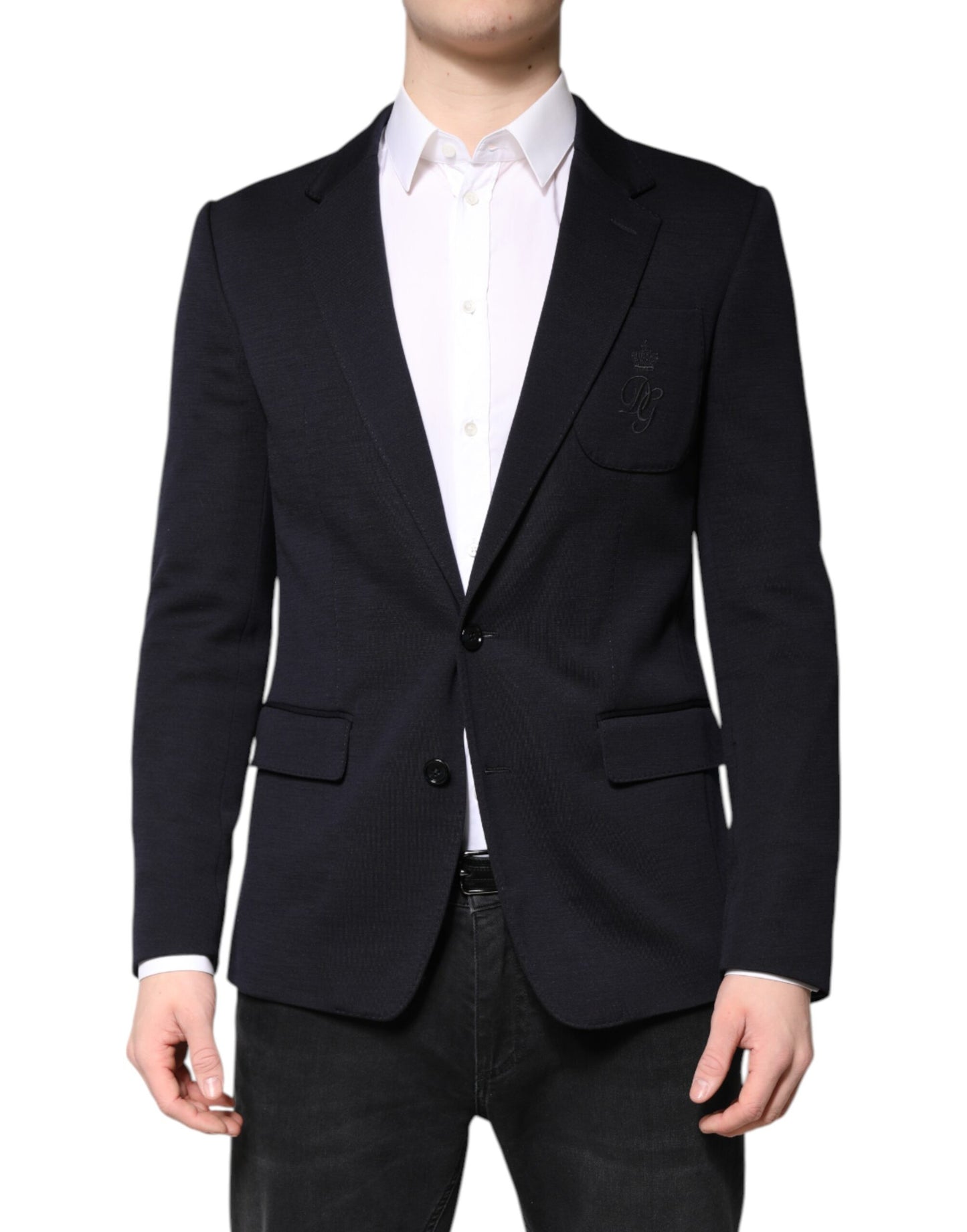 Black Wool Single Breasted Coat Suit Blazer