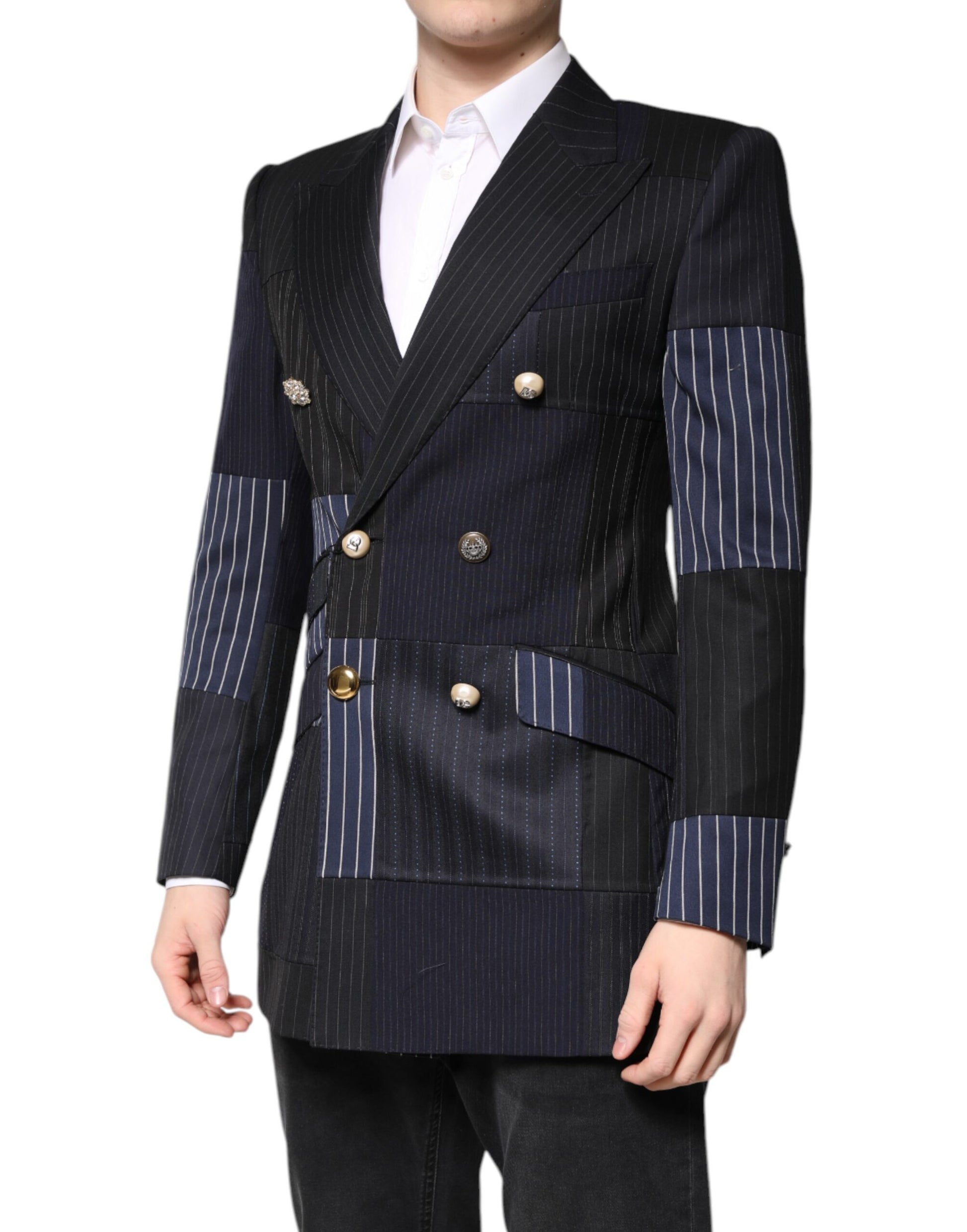 Multicolor Patchwork Jacket Coat Suit Blazer