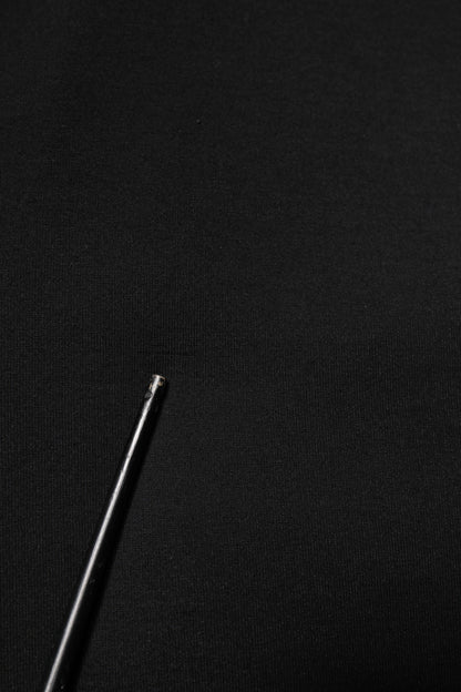 Black Cotton DG Crew Neck Pullover Sweater