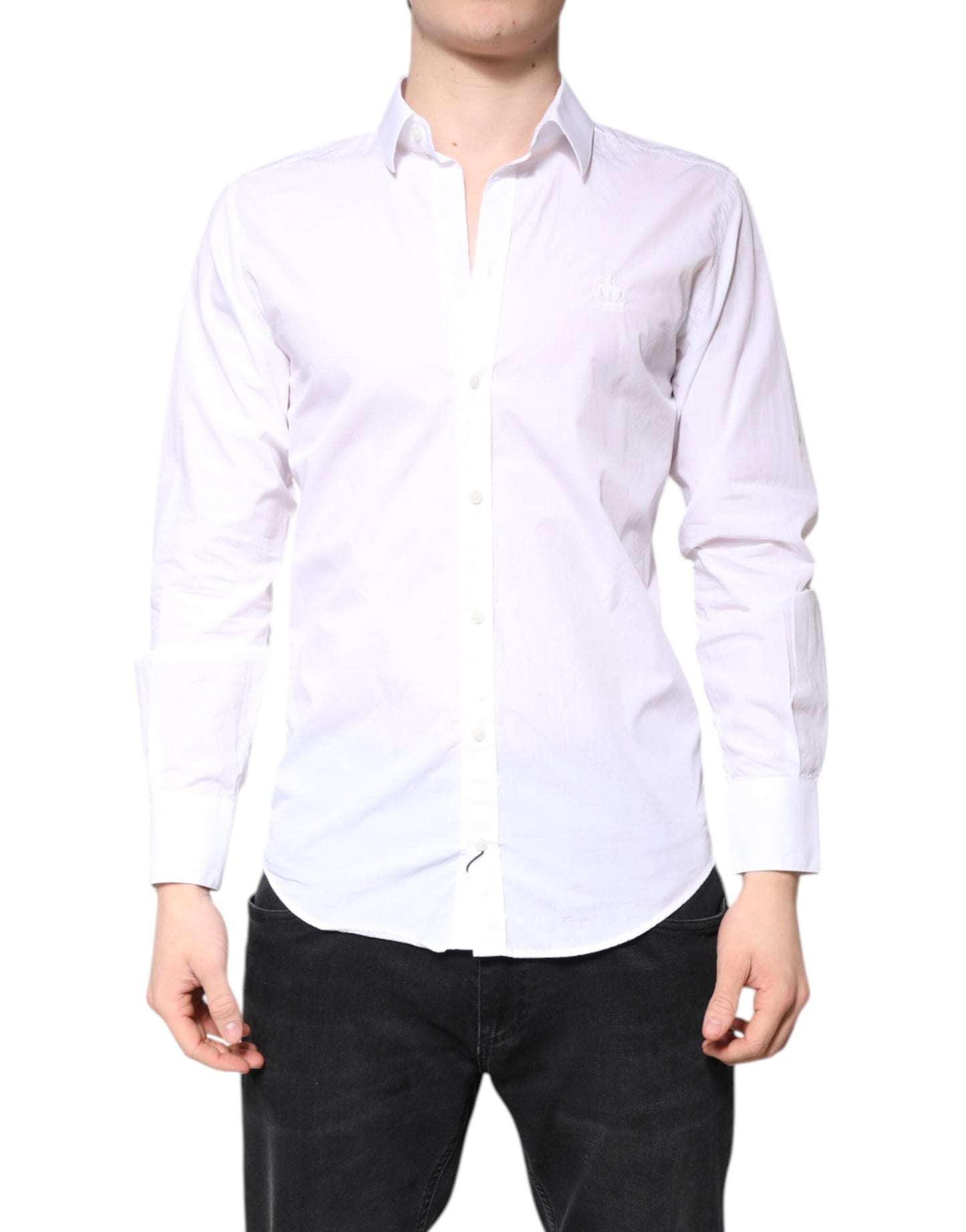 White MARTINI Cotton Men Formal Dress Shirt