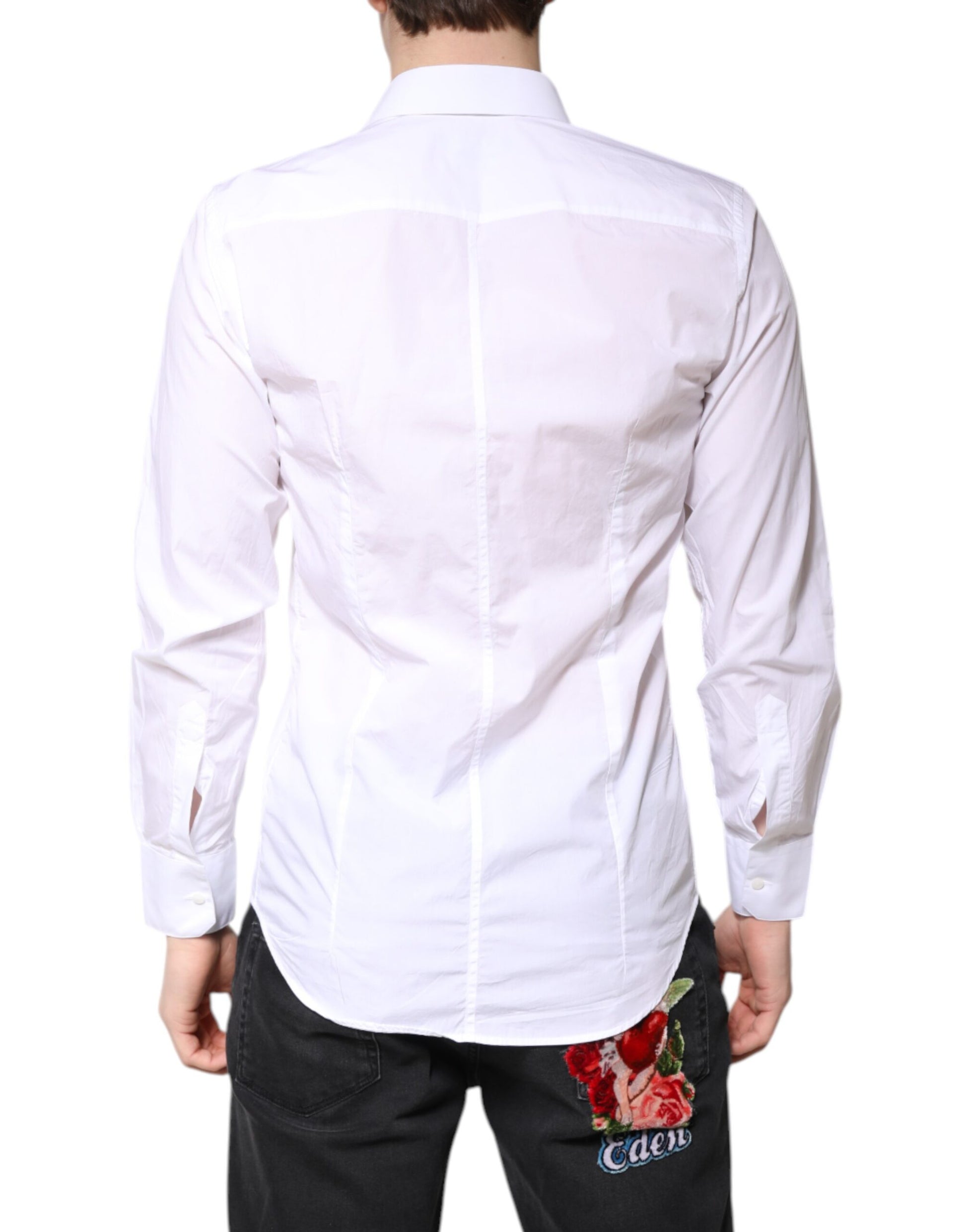 White MARTINI Cotton Men Formal Dress Shirt