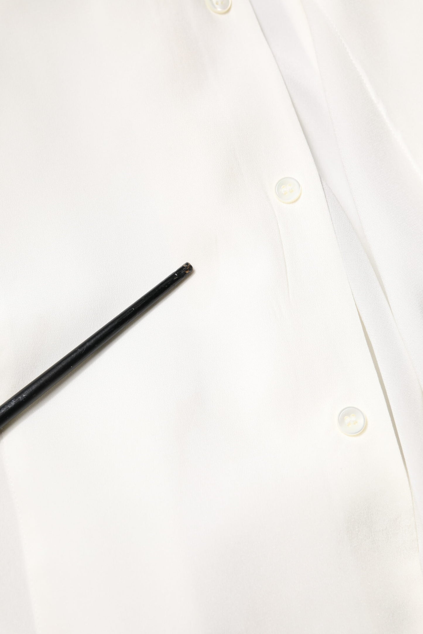 White Silk GOLD Dress Formal Collared Shirt