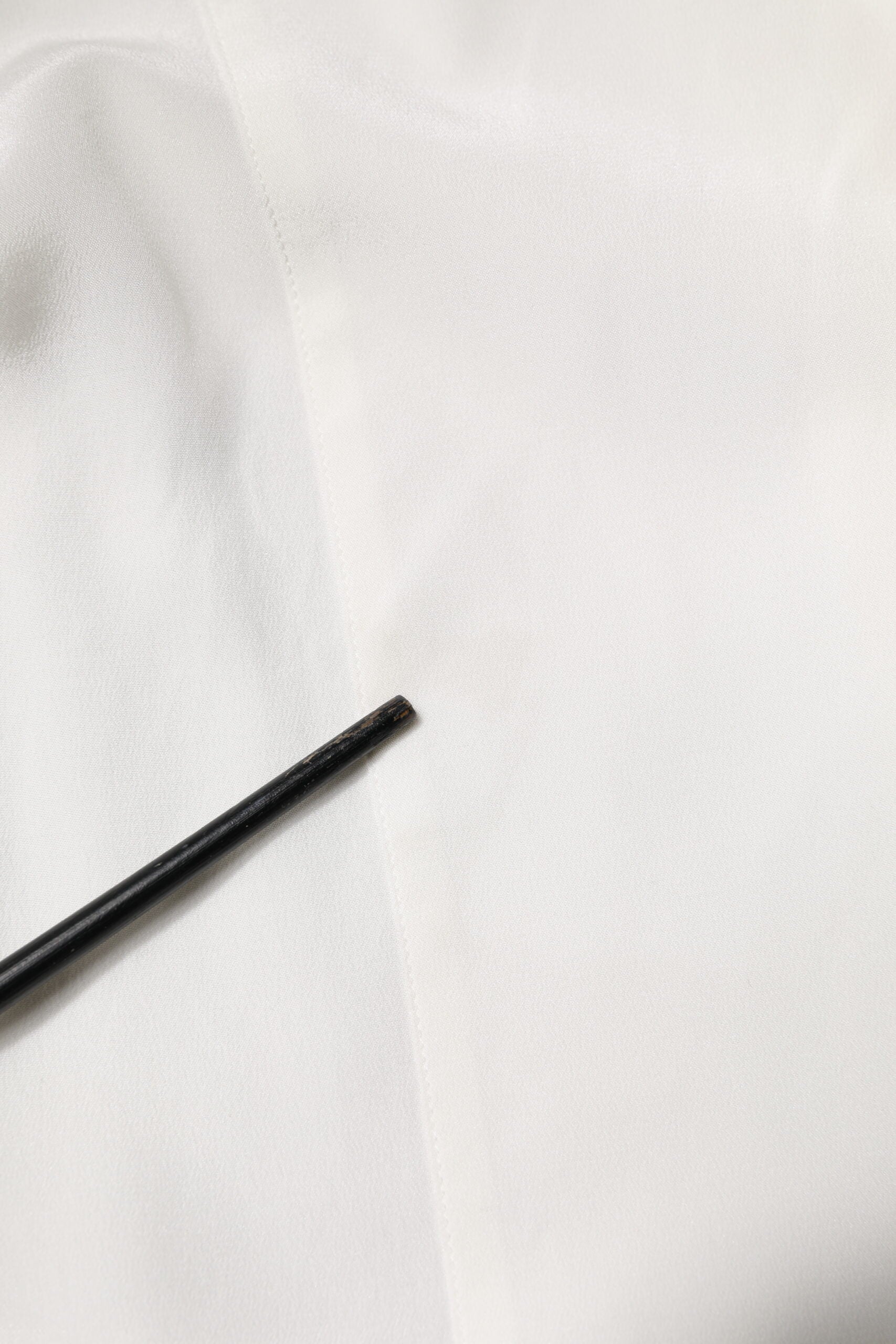 White Silk GOLD Dress Formal Collared Shirt