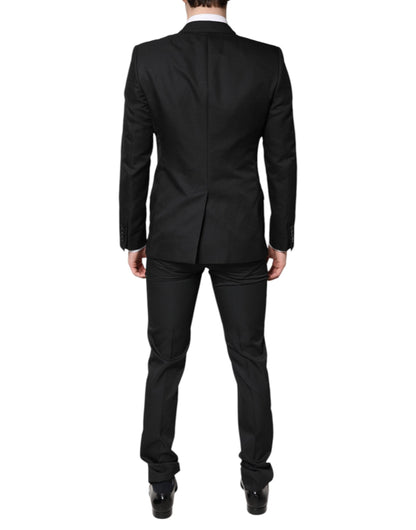 Black Single Breasted Formal 2 Piece Suit
