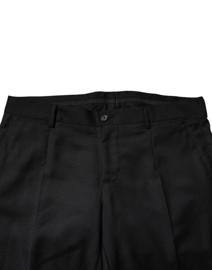 Black Wool Single Breasted 2 Piece Suit