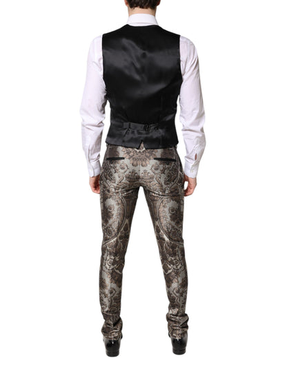 Multicolor Jacquard Single Breasted 3 Piece Suit