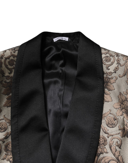 Multicolor Jacquard Single Breasted 3 Piece Suit