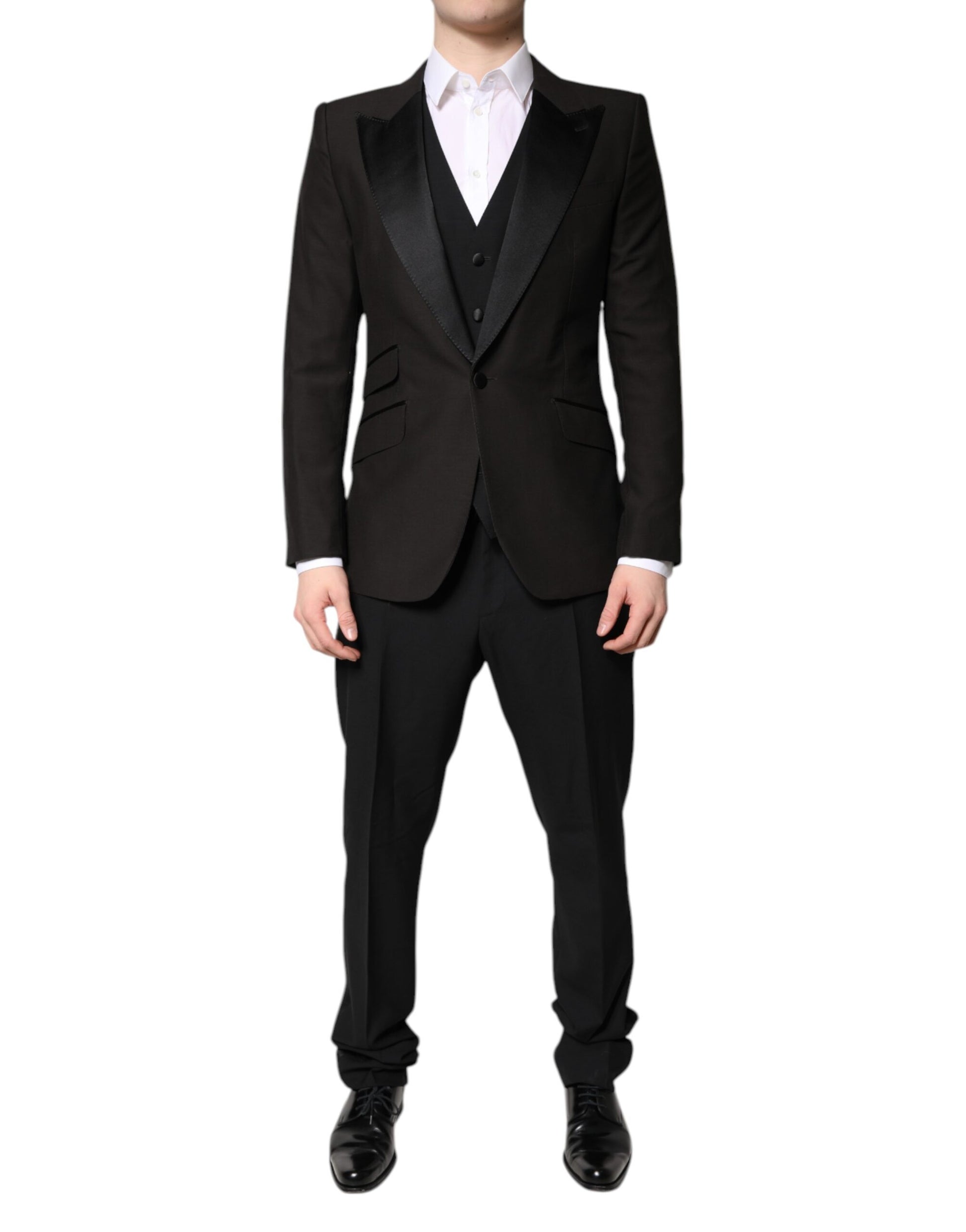 Black Single Breasted Formal 3 Piece Suit