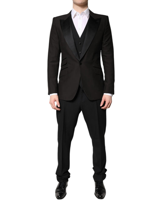 Black Single Breasted Formal 3 Piece Suit