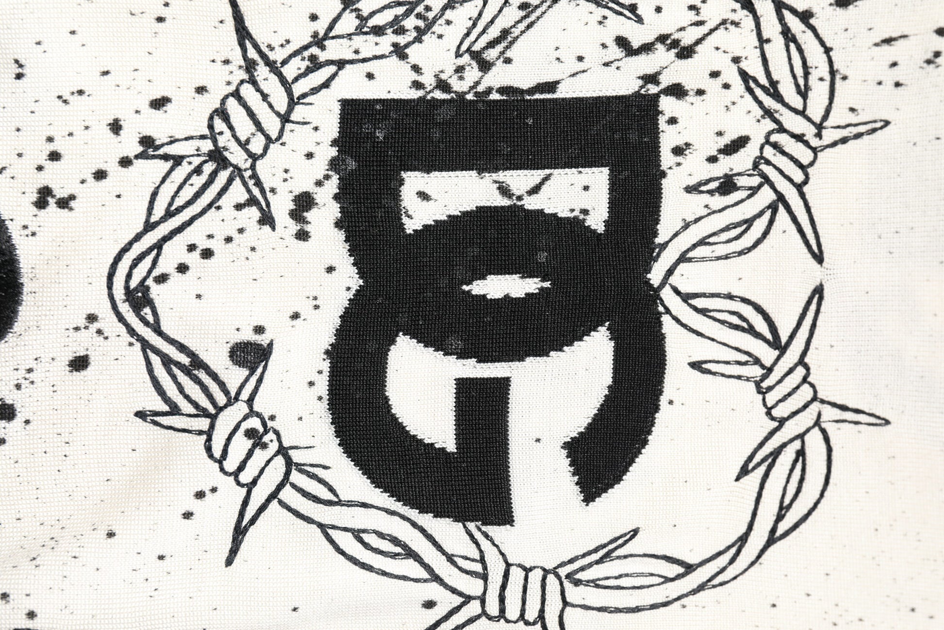 White Logo Angel Print Women Pullover Sweater