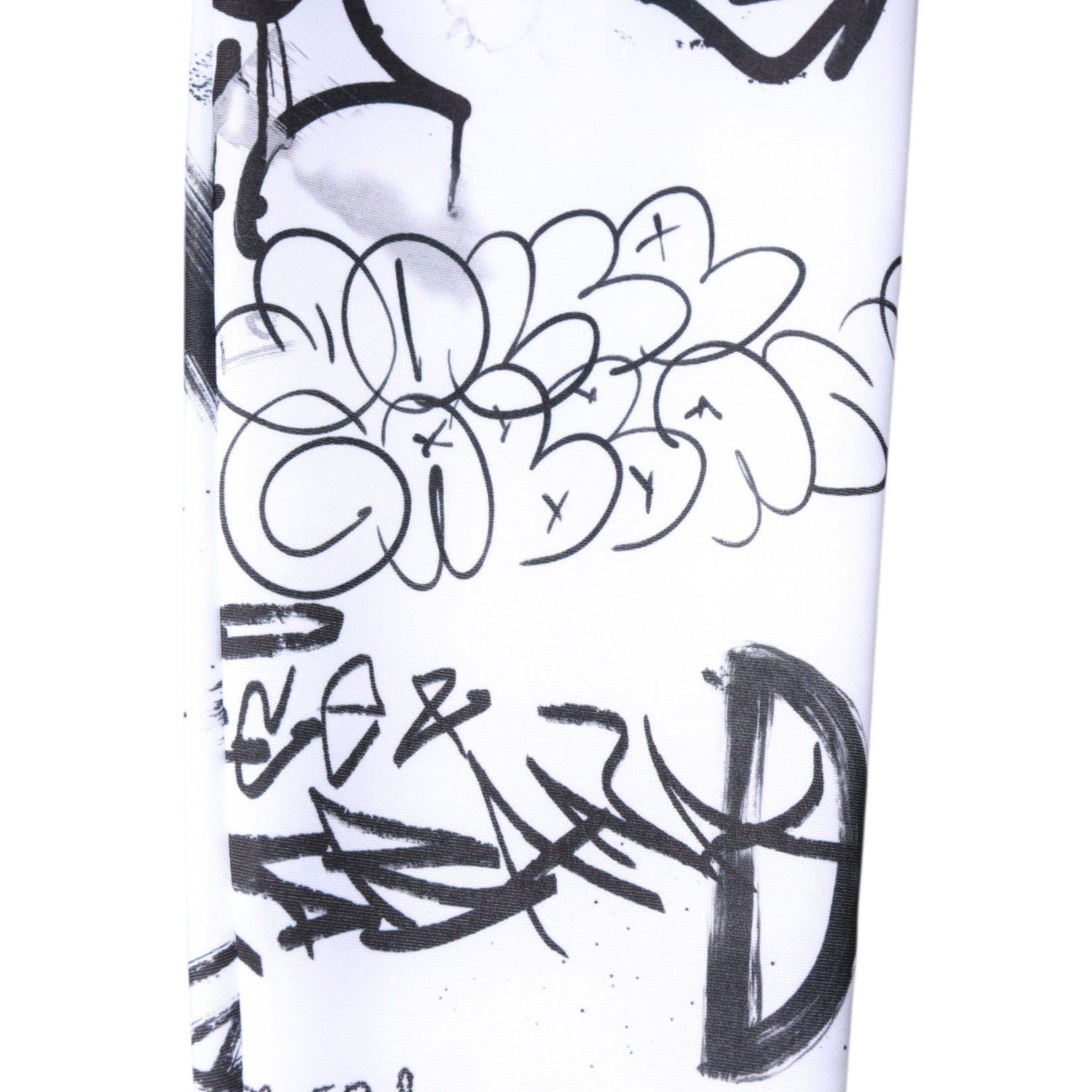 White Graffiti Cotton Over Calf Stockings Socks