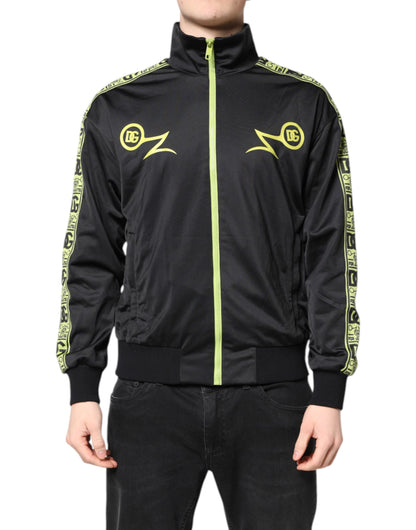 Black Logo Turtleneck Zip Bomber Jacket