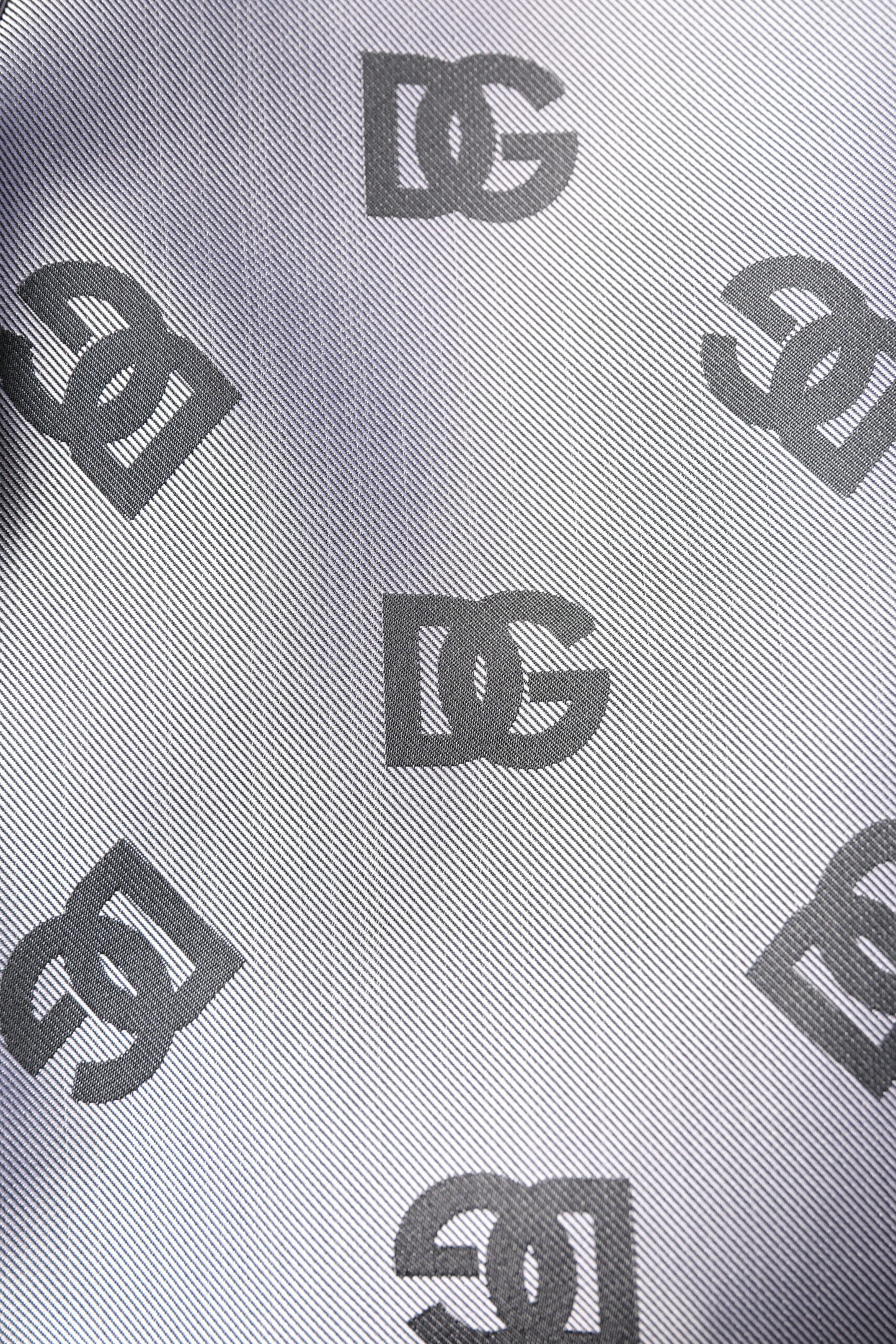 Gray Logo Monogram Full Zip Bomber Jacket