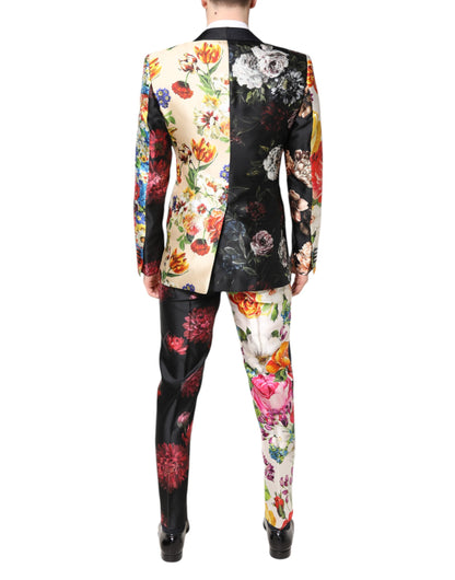 Multicolor Floral SICILIA Silk 3 Piece Suit