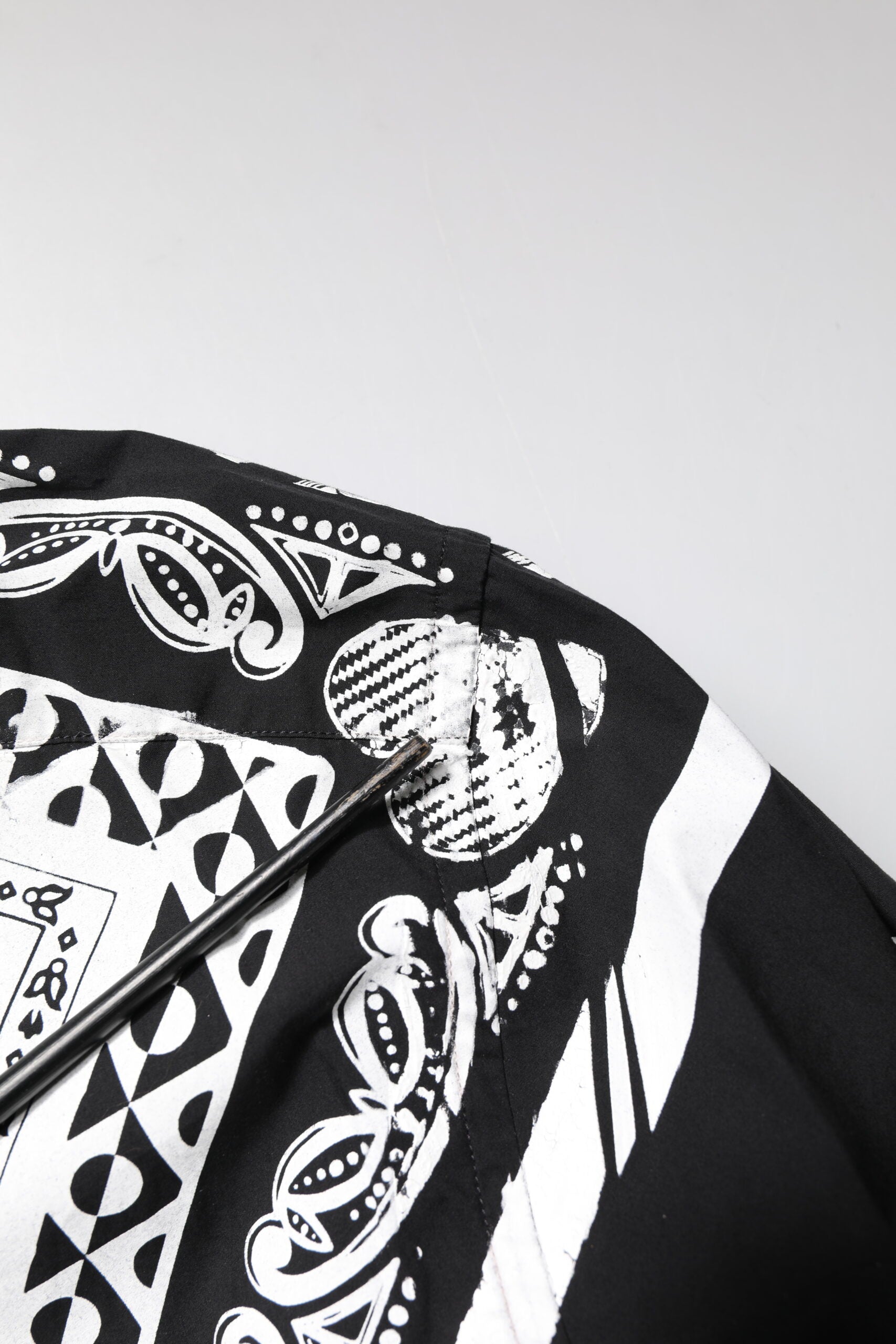 Black White Bandana MARTINI Men Dress Shirt