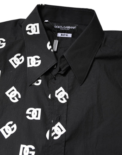 Black DG Logo Cotton MARTINI Dress Shirt