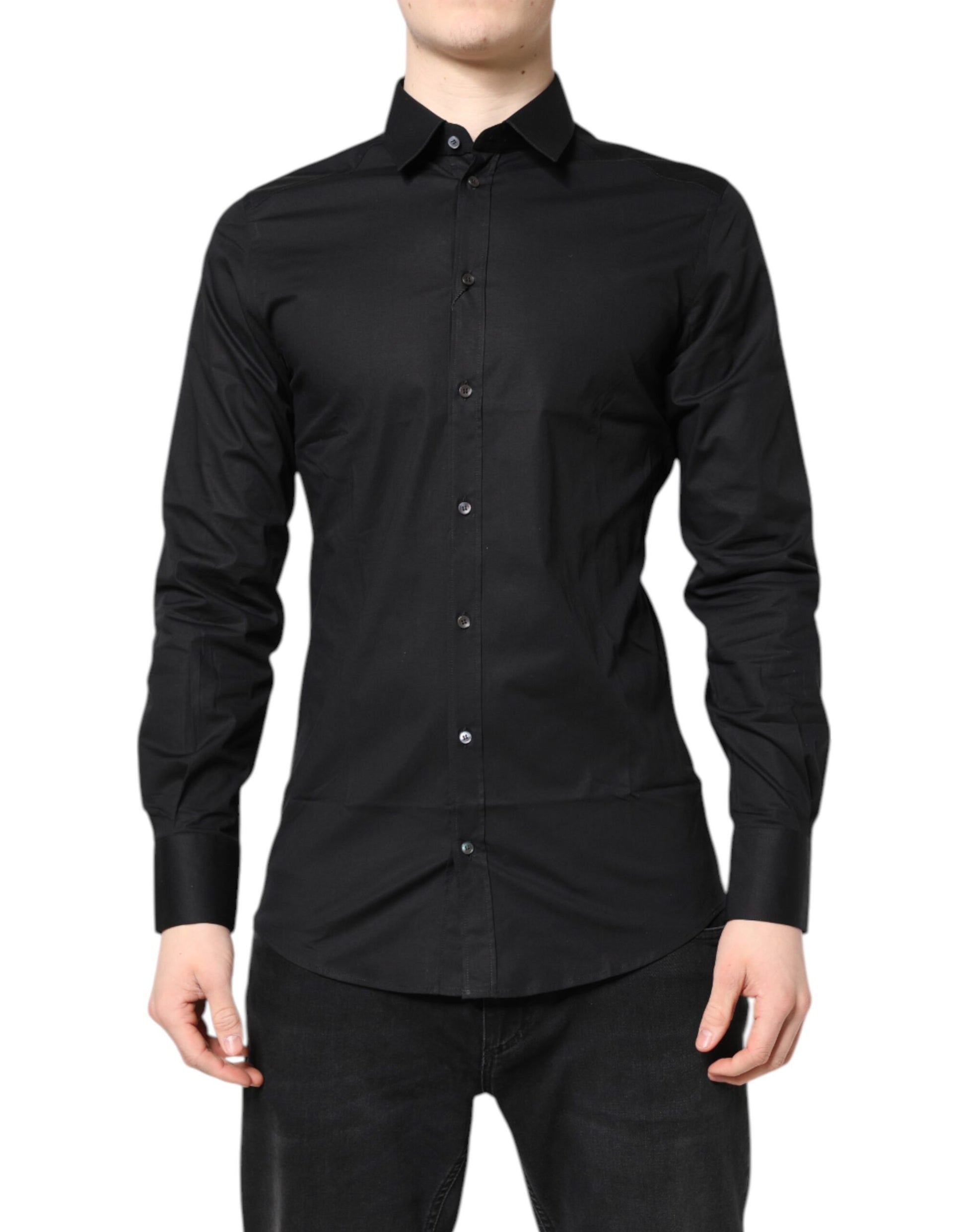 Black GOLD Cotton Long Sleeves Dress Shirt