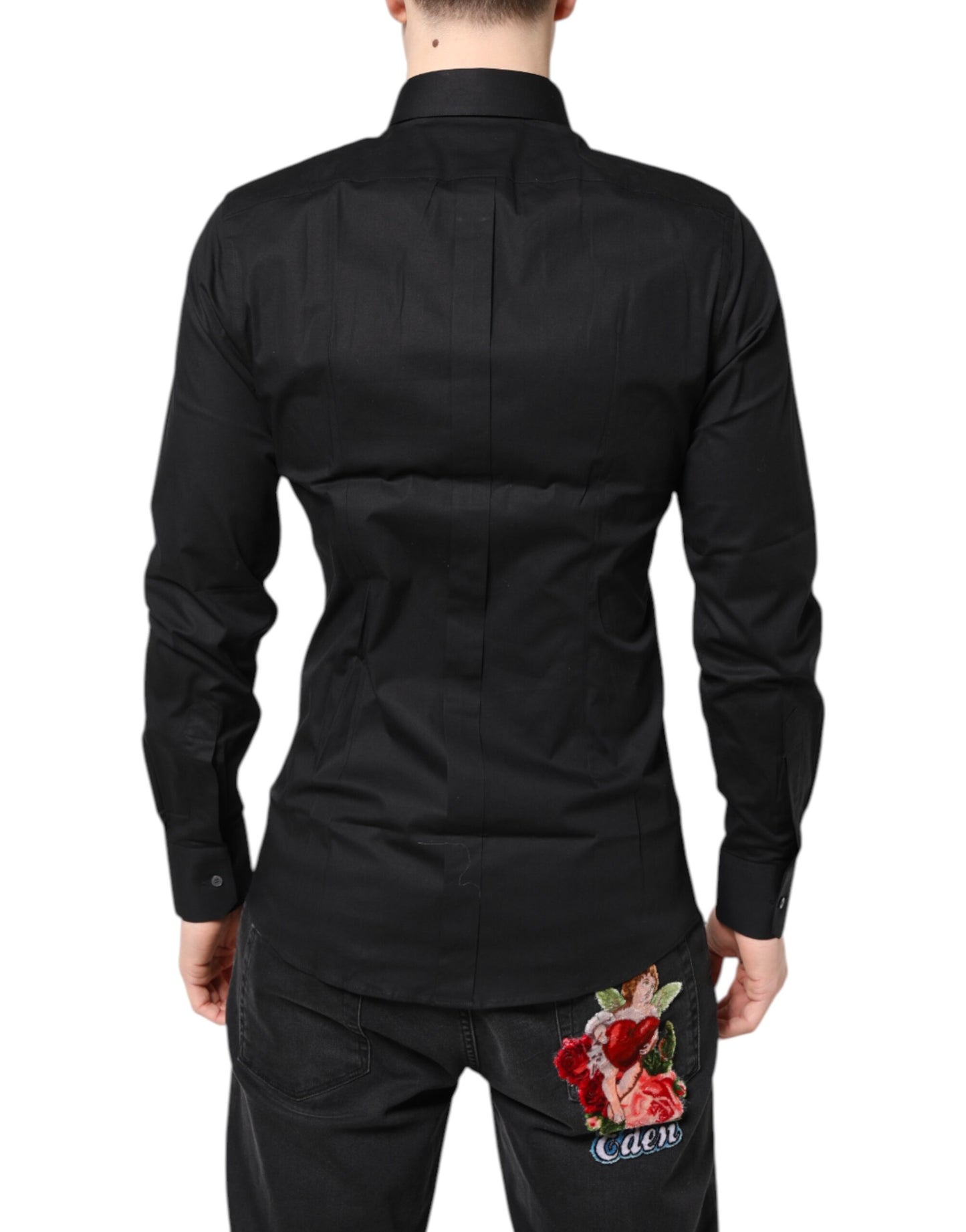Black GOLD Cotton Long Sleeves Dress Shirt