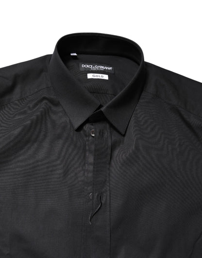 Black GOLD Cotton Long Sleeves Dress Shirt