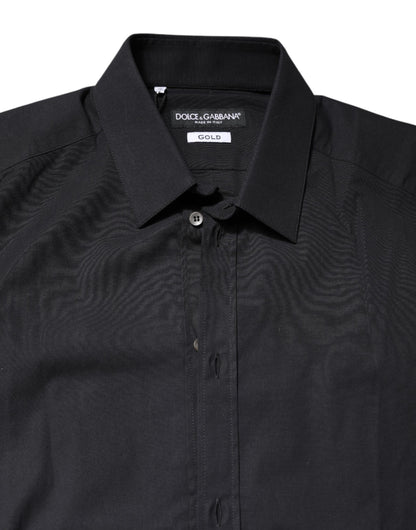 Black GOLD Cotton Long Sleeves Dress Shirt