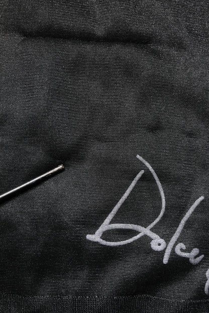 Black Logo Knitted Crewneck Pullover Sweater