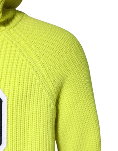 Green 69 Knit Hooded Men Pullover Sweater