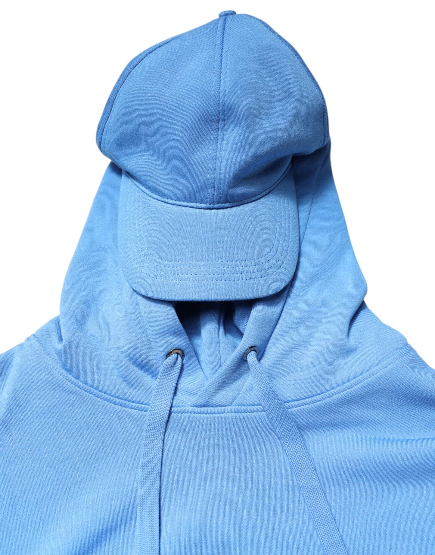 Blue Cotton Hooded Men Sportswear Vest Sweater