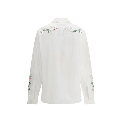 White Cotton Pattern Shirt