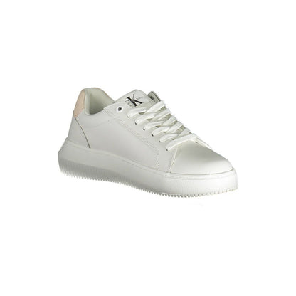 White Polyester Women Sneaker