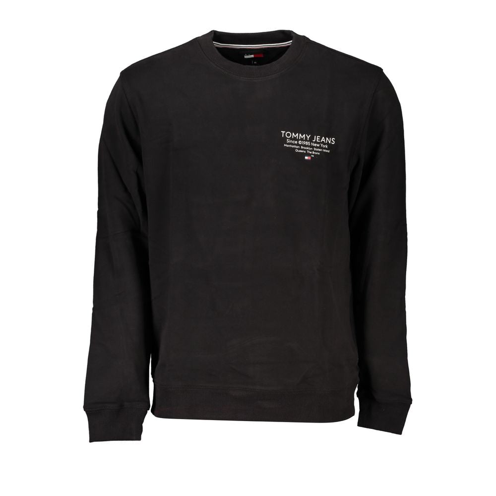 Black Cotton Men Sweater