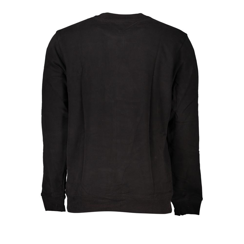 Black Cotton Men Sweater