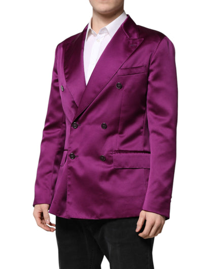 Purple Double Breasted Men Suit Coat Blazer