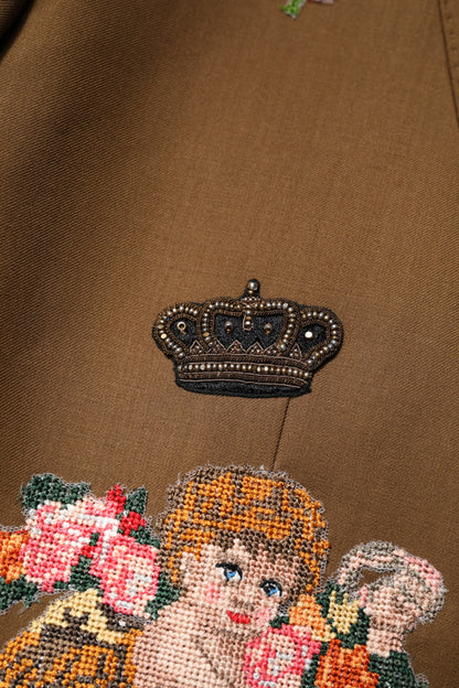 Brown MARTINI Single Breasted Coat Blazer