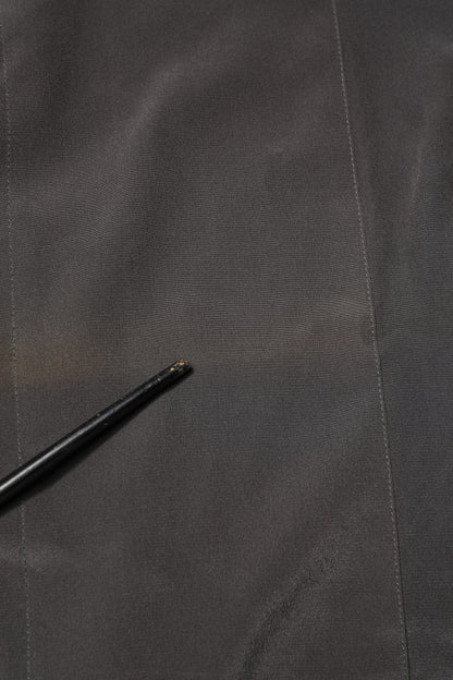 Dark Gray Silk GOLD Dress Formal Shirt