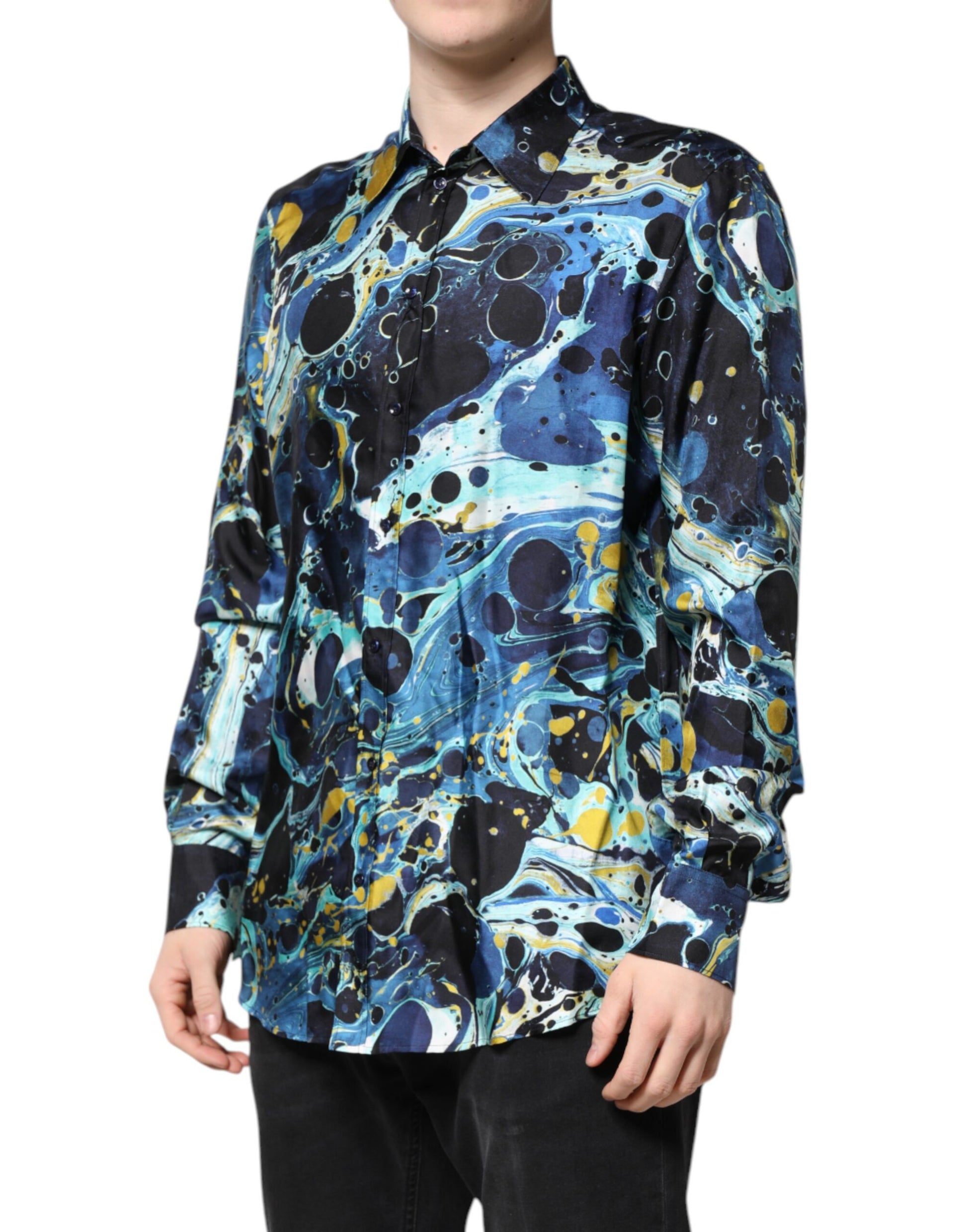 Multicolor Marble Print MARTINI Dress Shirt